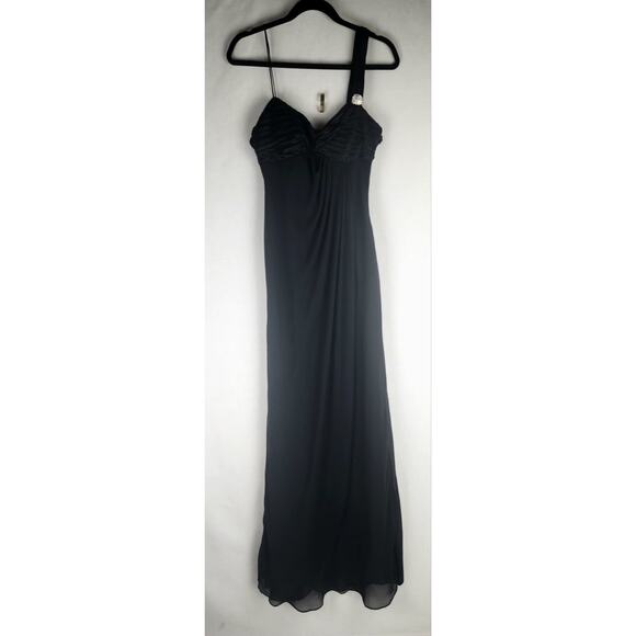 Vintage Maria Bonita Dress Womens M Black Evening Sexy elegant classic romantic - Picture 8 of 12